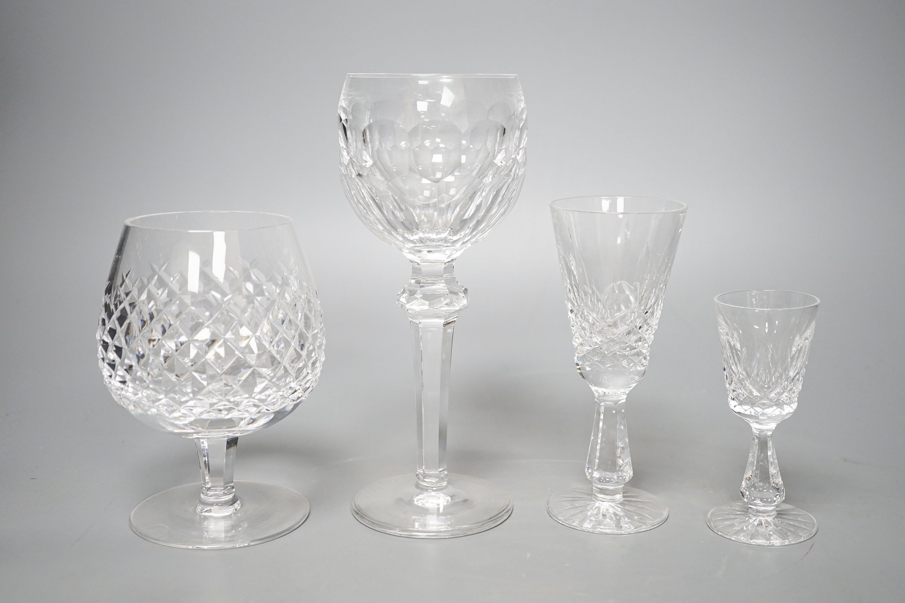 A group of Waterford cut crystal drinking glasses and six other glasses (27)